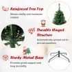 1.8M Pre-lit Hinged Christmas Tree with Memory Function & LED Lights