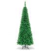 1.98 M Artificial Pencil Christmas Tree with LED Lights for Home & Shop