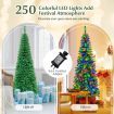 1.98 M Artificial Pencil Christmas Tree with LED Lights for Home & Shop