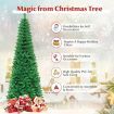 1.98 M Artificial Pencil Christmas Tree with LED Lights for Home & Shop