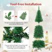 1.98 M Artificial Pencil Christmas Tree with LED Lights for Home & Shop