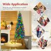 1.98 M Artificial Pencil Christmas Tree with LED Lights for Home & Shop