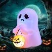 120 CM Halloween Inflatable Ghost with Pumpkin Lantern for Decoration