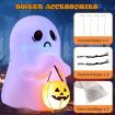 120 CM Halloween Inflatable Ghost with Pumpkin Lantern for Decoration