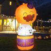 180CM Halloween Inflatable Pumpkin Hot Air Balloon with Ghosts