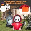 150CM Halloween Blow Up Grim Reaper Ghost & Tombstone for Party & Lawn