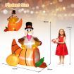 180 CM Thanksgiving Inflatable Turkey on Cornucopia for Family