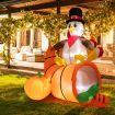 180 CM Thanksgiving Inflatable Turkey on Cornucopia for Family