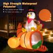 180 CM Thanksgiving Inflatable Turkey on Cornucopia for Family