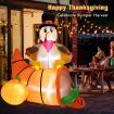 180 CM Thanksgiving Inflatable Turkey on Cornucopia for Family