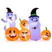 170CM Long Halloween Inflatable 4 Pumpkins & 2 Ghosts Combo for Decoration