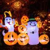 170CM Long Halloween Inflatable 4 Pumpkins & 2 Ghosts Combo for Decoration