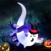 180 CM Inflatable White Ghost with Sharp Claws for Halloween Decoration