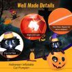 150CM Halloween Inflatable Black Cat Sitting in Pumpkin for Yard & Garden