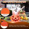 182CM Halloween Blow Up Pumpkin and Ghost Combo with Built-in LED & Blower