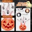 182CM Halloween Blow Up Pumpkin and Ghost Combo with Built-in LED & Blower