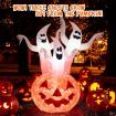 182CM Halloween Blow Up Pumpkin and Ghost Combo with Built-in LED & Blower