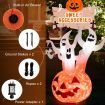 182CM Halloween Blow Up Pumpkin and Ghost Combo with Built-in LED & Blower