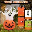 182CM Halloween Blow Up Pumpkin and Ghost Combo with Built-in LED & Blower