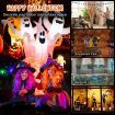 182CM Halloween Blow Up Pumpkin and Ghost Combo with Built-in LED & Blower