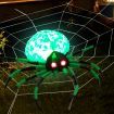 Halloween Inflatable Spider with Cobweb for Yard & Party & Garden & Lawn