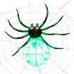 Halloween Inflatable Spider with Cobweb for Yard & Party & Garden & Lawn