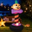 180 cm Halloween Inflatable Pumpkin Road Sign for Backyard & Garden