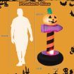 180 cm Halloween Inflatable Pumpkin Road Sign for Backyard & Garden