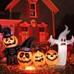 226CM Halloween Inflatable Pumpkin Combo with Ghost & Witches Hats