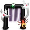 230CM Halloween Inflatable Archway with 2 Haunted Ghosts & 2 Spiders