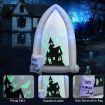 210 CM Halloween Inflatable Tombstone with Blower & Bat LED Projector