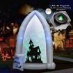 210 CM Halloween Inflatable Tombstone with Blower & Bat LED Projector