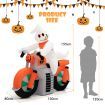 155CM Tall Halloween Inflatable Ghost Riding on Motor Bike