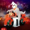 155CM Tall Halloween Inflatable Ghost Riding on Motor Bike