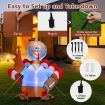 150 CM Inflatable Turkey Football Player with LED Lights for Thanksgiving