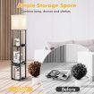 Modern Shelf Floor Lamp with 1 Drawer & 1 USB Port