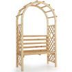 Wooden Garden Arbor with Relaxing Bench for Wedding & Party