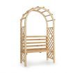 Wooden Garden Arbor with Relaxing Bench for Wedding & Party