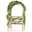 Wooden Garden Arbor with Relaxing Bench for Wedding & Party