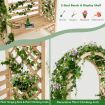 Wooden Garden Arbor with Relaxing Bench for Wedding & Party