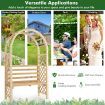 Wooden Garden Arbor with Relaxing Bench for Wedding & Party