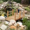 Wooden Bridge with Railing for Garden