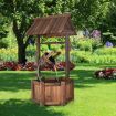 Wooden Water Fountain with Electric Pump for Decor/Patio