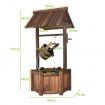 Wooden Water Fountain with Electric Pump for Decor/Patio