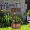 Wooden Water Fountain with Electric Pump for Decor/Patio