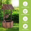 Wooden Water Fountain with Electric Pump for Decor/Patio