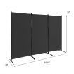 3-Panel Folding Room Divider with Durable Hinges Steel Base for Home/Office/Bathroom