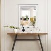 Modern Wall-mounted Rectangular Bathroom Mirror with Storage Shelf