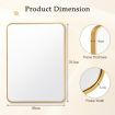 Rectangular Mirror with Aluminum Alloy Frame for Bathroom