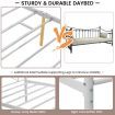 Metal Twin Size Daybed Frame with Steel Support for Bedroom